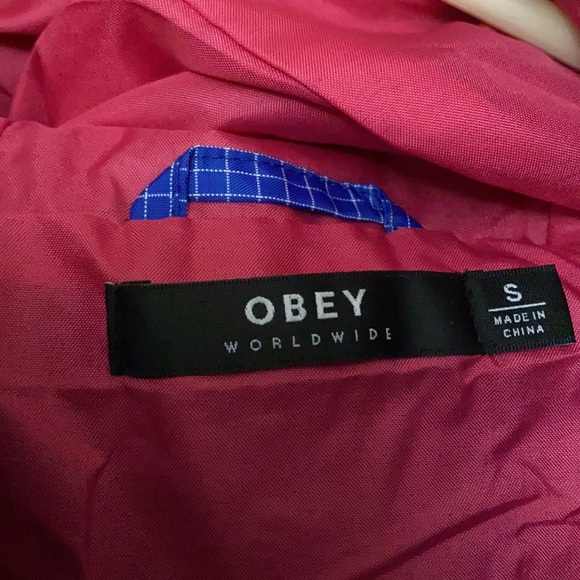 NWT Obey riverbed colbalt blue hooded jacket sz: S - Picture 6 of 11